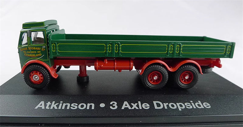 FLOZ Atkinson 3 Axle Dropside Pickup container truck Eddie Stobart army green 1:76 Truck Pre-built Model