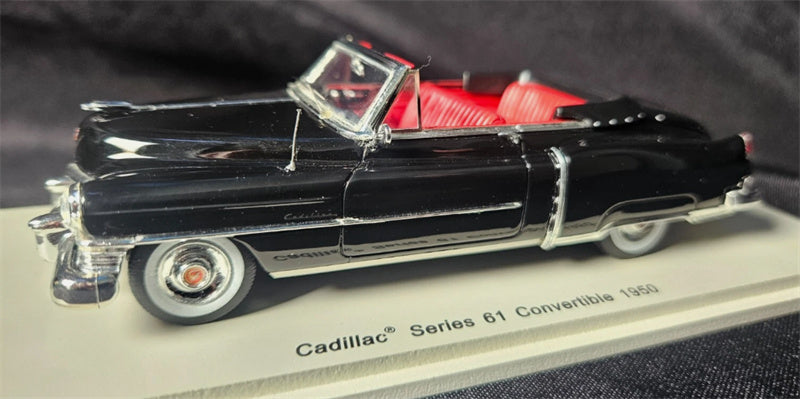 spark Cadillac Series 61 Convertible 1950 Black 1:43 Car Pre-built Model view1