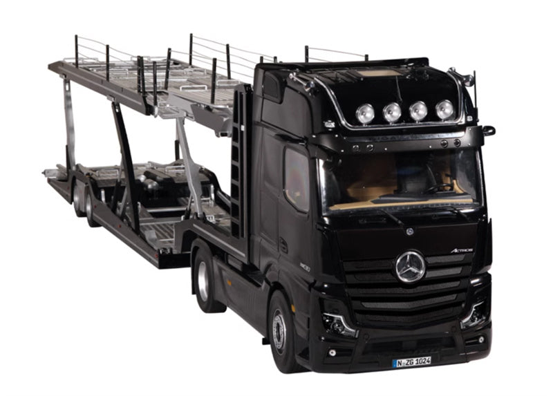 NZG Mercedes Benz Actros Lohr Black + double-layer trailer KIT 1:18 DIECAST Truck Lorry