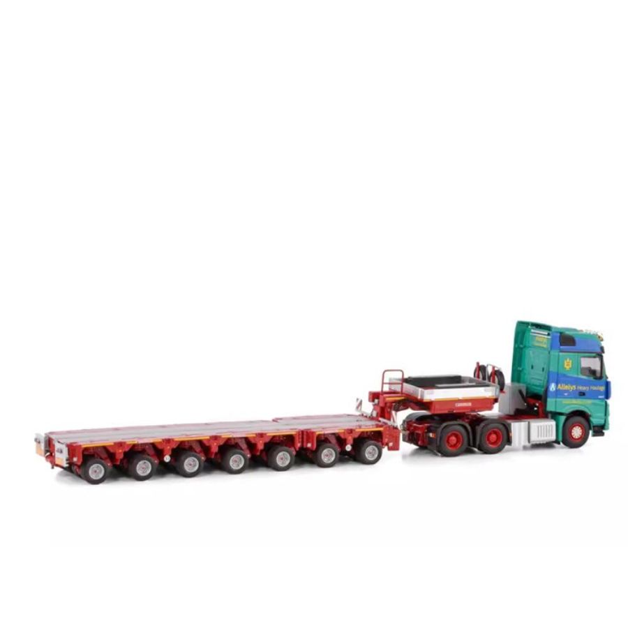 WSI MERCEDES MP4 AROCS BIG SPACE 6X4 INTER COMBI SCHEUERLE SET ALLELYS 1:50  DIECAST Truck Lorry