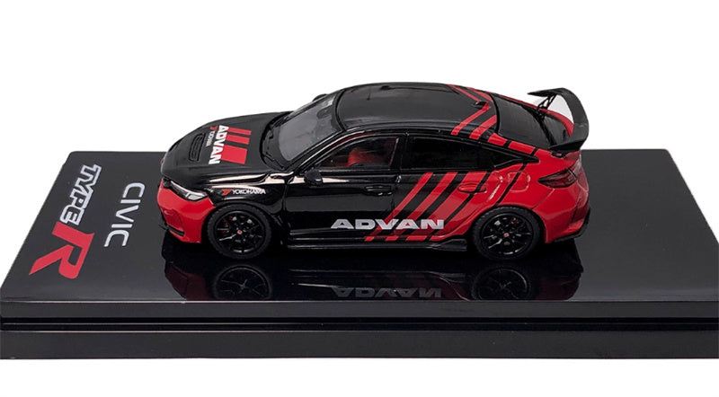 Hobby JAPAN Honda CIVIC TYPE R (FL5) ADVAN Red Black 1:64 Car Pre-built Model view5
