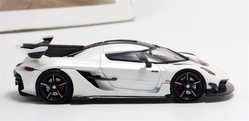 HKM Premium & BriScalemicro Koenigsegg Jesko Pearl White Limited Edition 500PCS ONLY 1:64 Car Pre-built Model view6