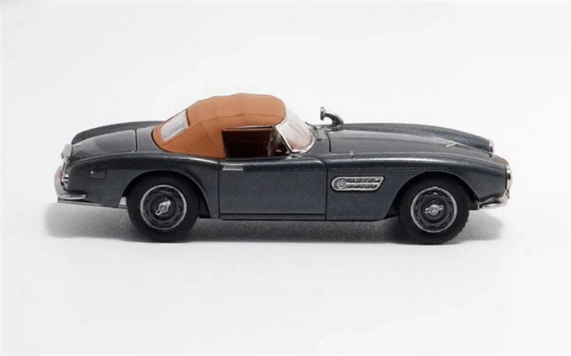 GFCC BMW 507 Roadster Retro Car 1957 Grey Convertible Softtop 1:64 car Pre-built Model view3