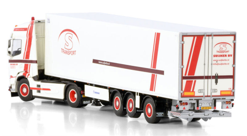 WSI DAF XF SH WITH SKY LIGHTS 4X2 TRIDEC REEFER TRAILER - 3 AXLE Suijker BV 1:50 Truck Pre-built Model
