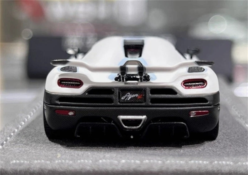 GRYNING Koenigsegg Agera R Supercar Semi Matte White Limited Edition 399PCS ONLY 1:64 car Pre-built Model view7