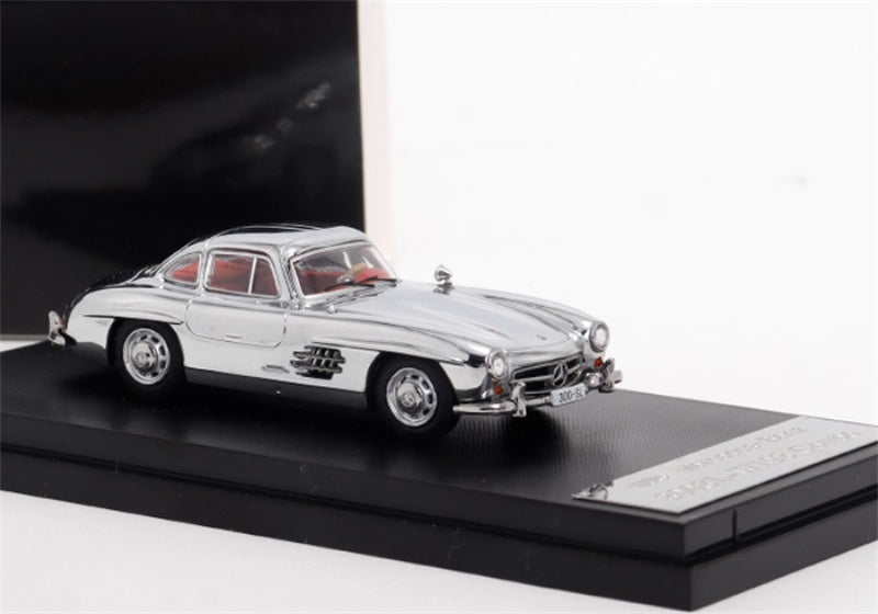 SEEKER Mercedes Benz 300SL first generation W198 COUPE Hardtop version silver plating 1:64 Car Pre-built Model view3