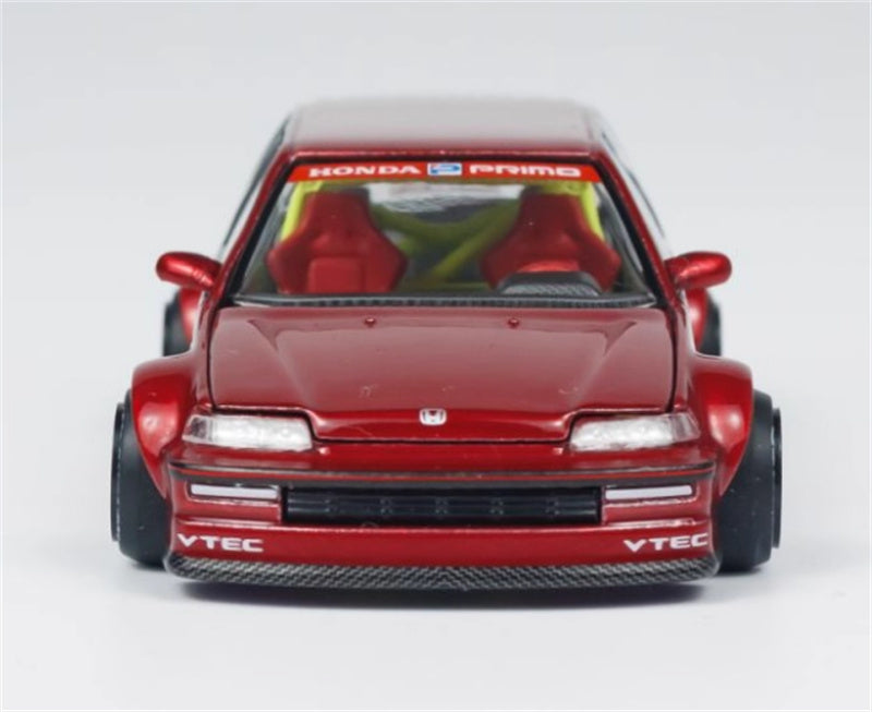 KaidoHouse x MiniGT Honda Civic (EF) Kaido Works V2 red color box packaging 1:64 Car Pre-built Model view7