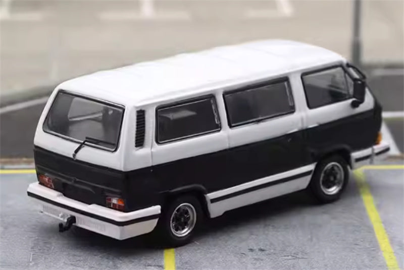 Master Volkswagen T3 Van black white 1:64 Car Pre-built Airliner Model Display view2