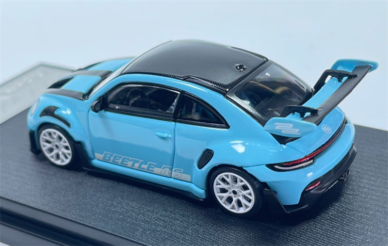 1:64 Porsche 911 992 GT3 Sky Blue Beetle RS TimeMicro x PSC DESIGN Limited Edition DIECAST Civil Car Model