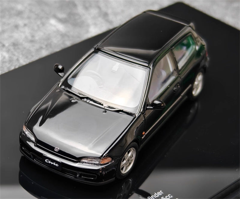 LCD-MODELS Honda Civic SiR II EG6 Fully open black 1:43 Car Pre-built Model view3