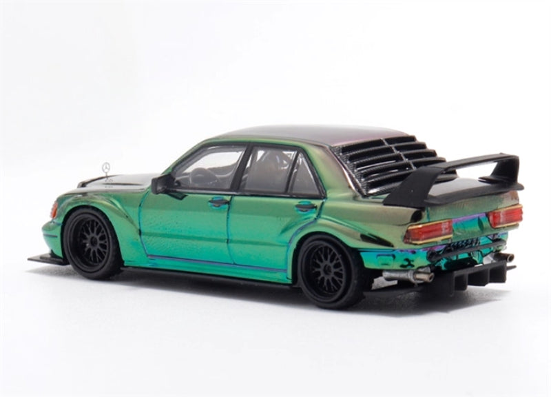1:64 Mercedes Benz 190E W201 EVO Electroplating Chrome DCM DIECAST Limited Edition 499pcs ONLY Model