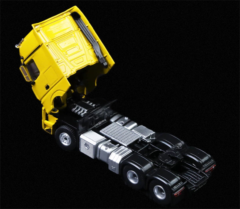 1:64 Mercedes-Benz Actros Yellow TIMEMICRO x PERKA DIECAST Trailer & Tractor Model
