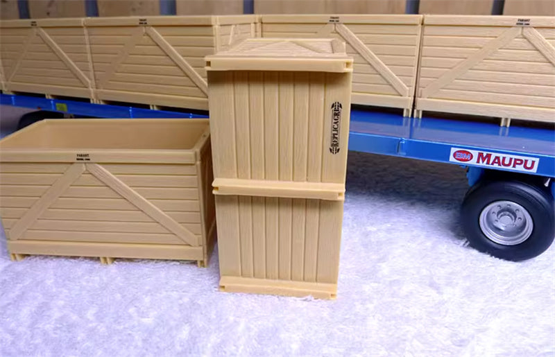 REPLICAGRI MAUPU PLATEAU agricultural large blue trailer 1:32 Truck Pre-built Model