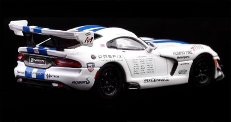 Hone Model Dodge VIPER ACR White Nurburgring Limited Edition 599PCS ONLY 1:64 car Pre-built Model view2