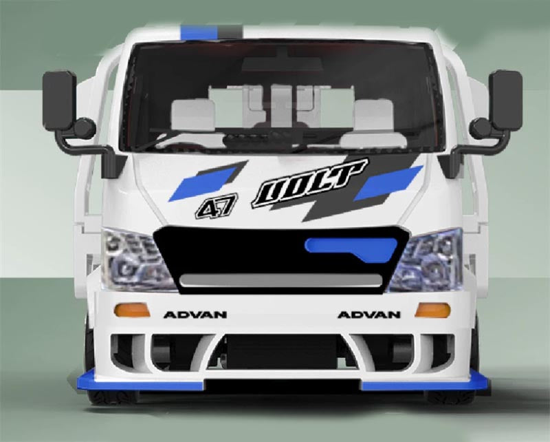 1:64 Hino H300 ADVAN Volt White Blue SUPCAR DIECAST Model