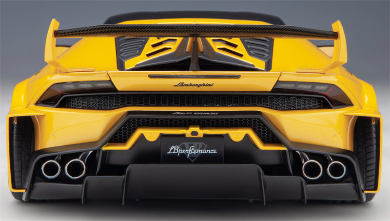 AUTOART Lamborghini HURACAN GT supercar yellow LBWK AirREX Liberty Walk AK-produce LB PERFORMANCE 1:18 Car Pre-built Model view10