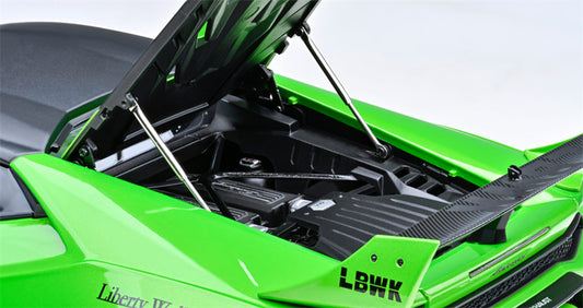 AUTOART Lamborghini HURACAN GT supercar Green LBWK AirREX AK-produce LB PERFORMANCE LB-WORKS 1:18 Car Pre-built Model view2