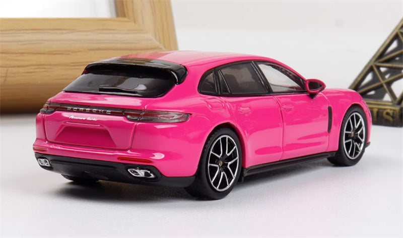 Furuya Porsche Panamera Rose Red Hunting Edition 1:64 car Pre-built Model view5