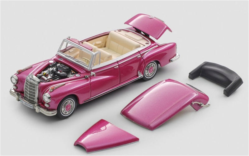 Mortal Model Mercedes Benz TYP 300D Cabriolet W189 Pink Limited Edition 799PCS ONLY LHD 1:64 car Pre-built Model view3