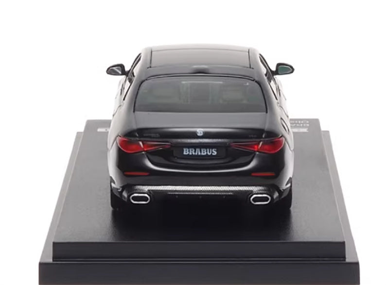 Almost Real BRABUS S850 Maybach Masterpiece 2023 Obsidian Black -Green interior 1:64 Car Pre-built Airliner Model Display view8
