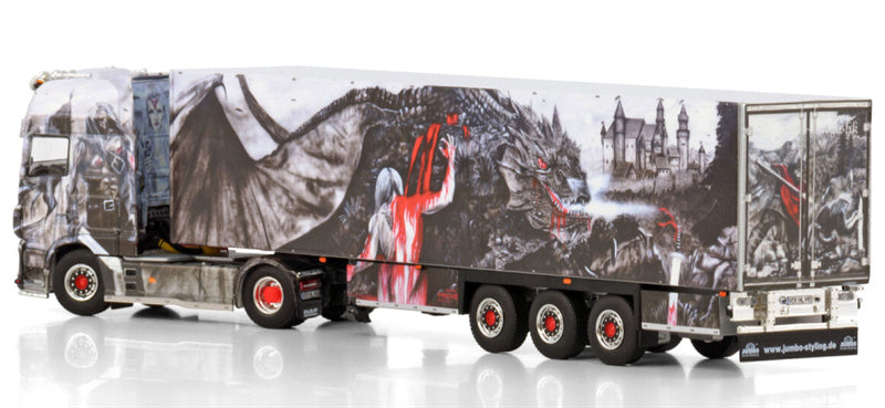 WSI  DAF XF SUPER SPACE CAB MY2017 4X2 REEFER TRAILER - 3 AXLE Heide Logistik 1:50 DIECAST Truck Lorry