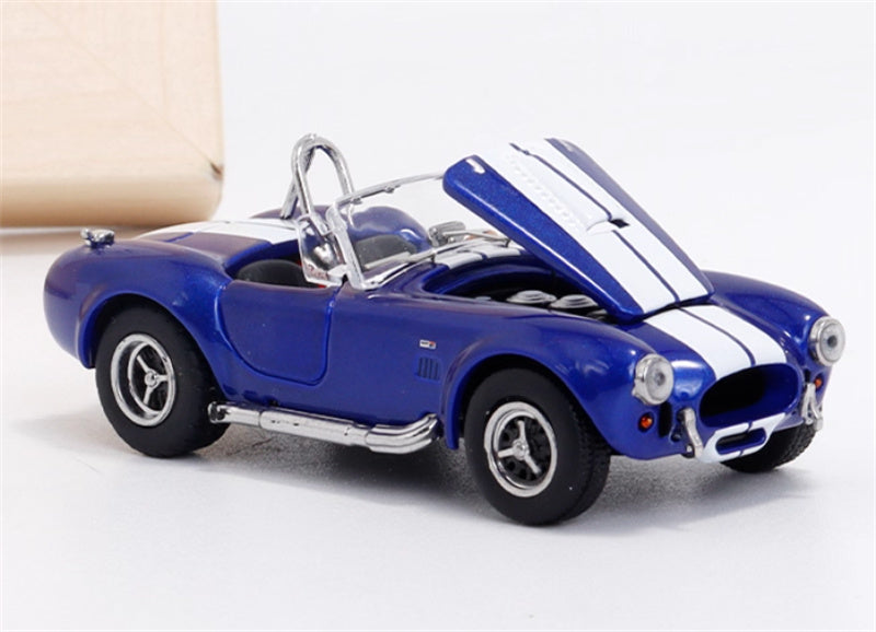 Fine works 64 Ford SHELBY 427S/C COBRA Limited Edition 499PCS ONLY Blue convertible with white stripes 1:64 Car Pre-built Model view8