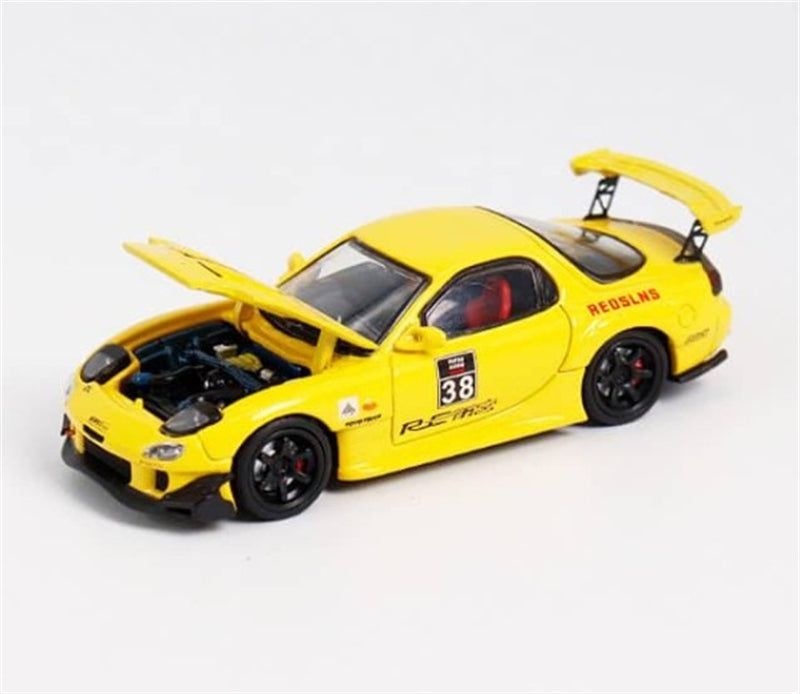 1:64 Mazda RX-7 RE Amemiya‌ Yellow 38# BSC DIECAST Limited Edition 499pcs ONLY Model