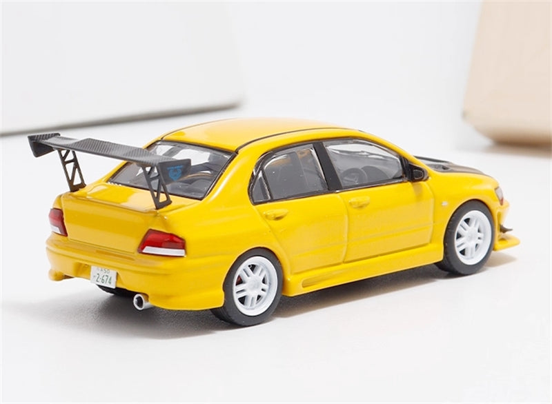 FAST & SPEED Mitsubishi Lancer Evolution VII MK7 Yellow Limited Edition 999PCS ONLY 1:64 car Pre-built Model view5