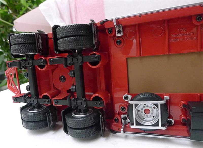 AT COLLECTIONS NOOTEBOOM SUPERTRAILER ASDV-40-22 DRAWBAR TRAILER Red 1:32 Truck Pre-built Model