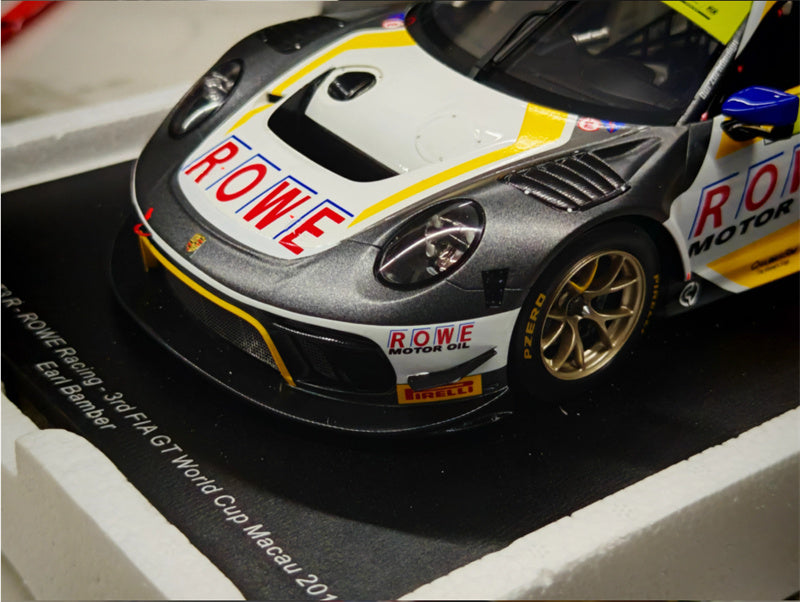 1:18 Porsche 911 gt3r 2019 Spark Macau tournament Resin Car Model view7