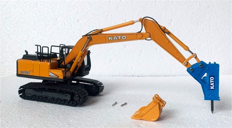 KATO HD820-7 excavator w/ breaker hammer 1:50 Truck Pre-built Model