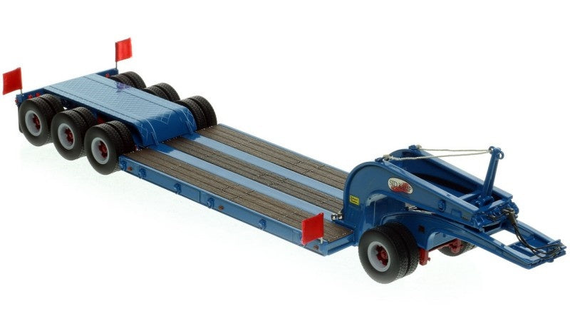 1:50 Talbert  1960s 60-Ton Cableneck Lowbed w/ Single-Axle Dolly Heavy Haul Replicas  Sapphire Blue Diecast Model