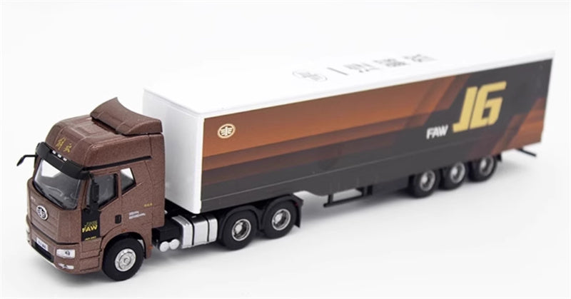 FAW Jiefang J6 container truck Coffee Gold 1:64 Truck Pre-built Model