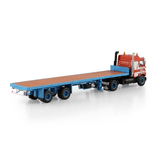 1:50 Mack VANDER MEIJDEN F700 4X2 FLATBED TRAILER 2 AXLE WSI   Diecast Model