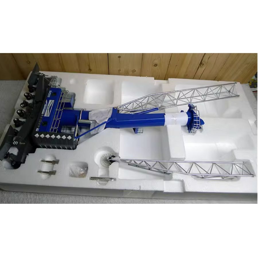 NZG Liebherr LHM 500 Mobile Harbour Wallmann & co Crane blue 1:87 DIECAST Crane Truck