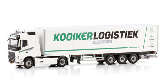 WSI VOLVO FH4 GLOBETROTTER 4X2 BOX TRAILER - 3 AXLE Kooiker LOGISTIEK 1:50 Truck Pre-built Model
