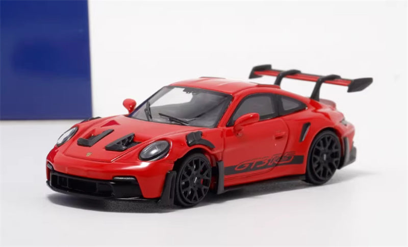 SW Porsche 992 GT3 RS red black decal Limited Edition 599PCS ONLY 1:64 car Pre-built Model view4