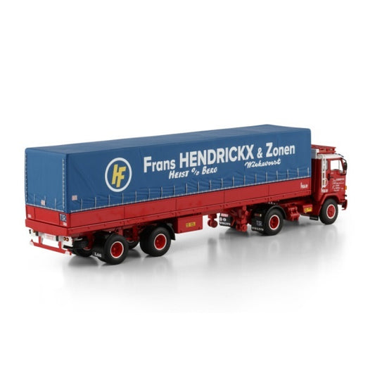 1:50 VOLVO FRANS HENDRICKX & ZONEN F89 4X2 CURTAINSIDER TRAILER 2 AXLE WSI   Diecast Model