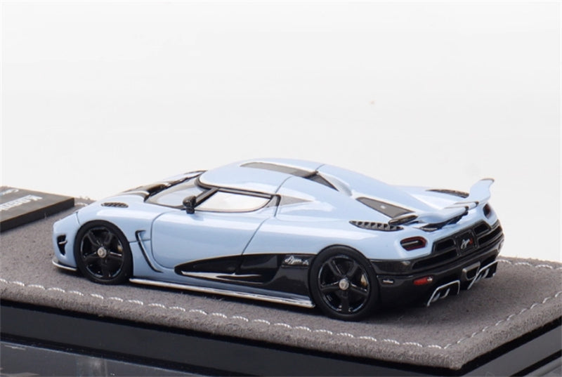 GRYNING Koenigsegg Agera R Supercar Light Milk Blue Limited Edition 399PCS ONLY 1:64 car Pre-built Model view3