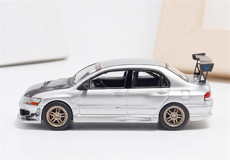 FAST & SPEED Mitsubishi Lancer Evolution VII MK7 Silver Limited Edition 999PCS ONLY 1:64 car Pre-built Model view3