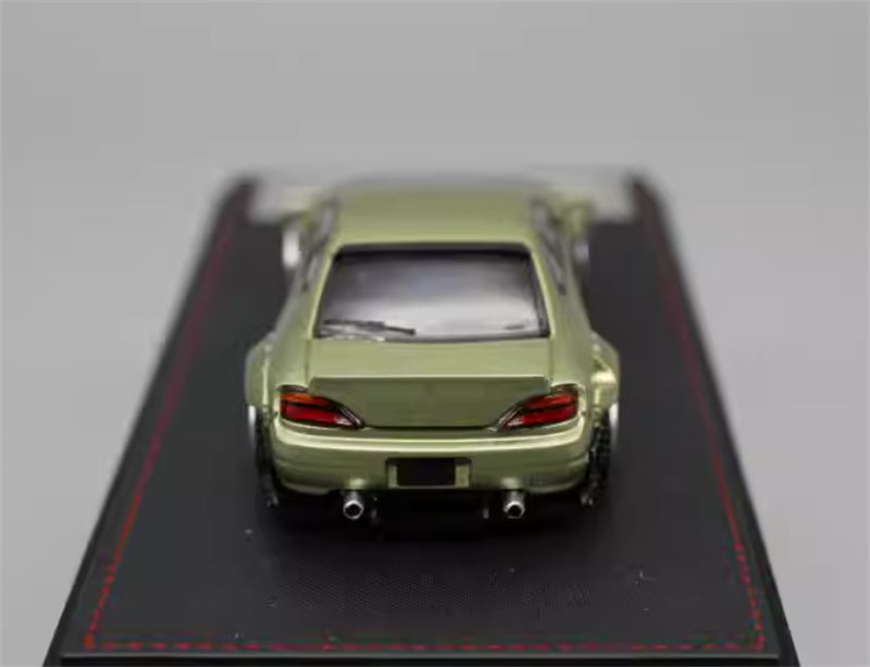 SW Nissan Slivia S15 Rocket Bunny Emerald Green Limited Edition 299PCS ONLY 1:64 car Pre-built Model view7