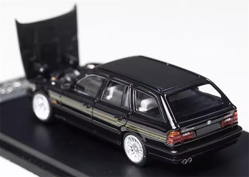 Mortal BMW E34 ALPINA B10 TOURING 5 Series wagon black Gold Strip Limited Edition 999PCS ONLY 1:64 Car Pre-built Model view2