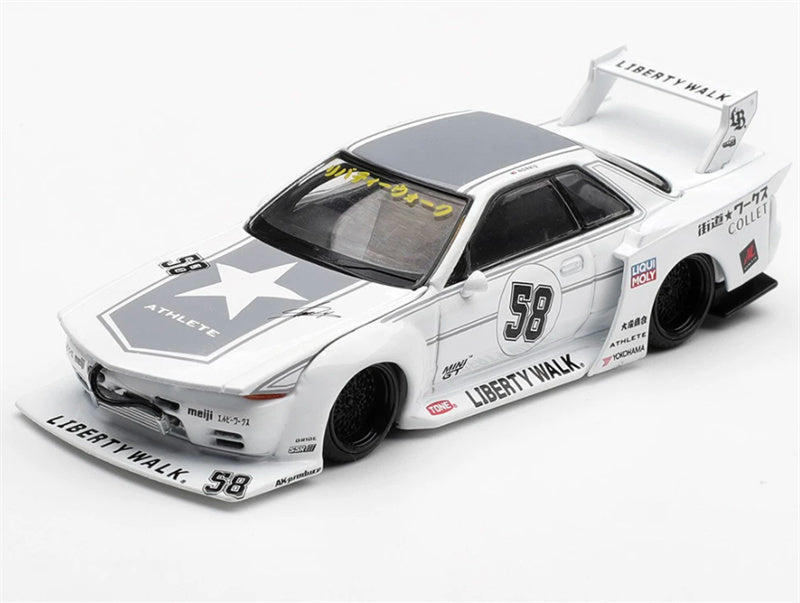 1:64 Nissan Skyline GTR R32 Kaido Works Tas 2025 White MINIGT DIECAST Model