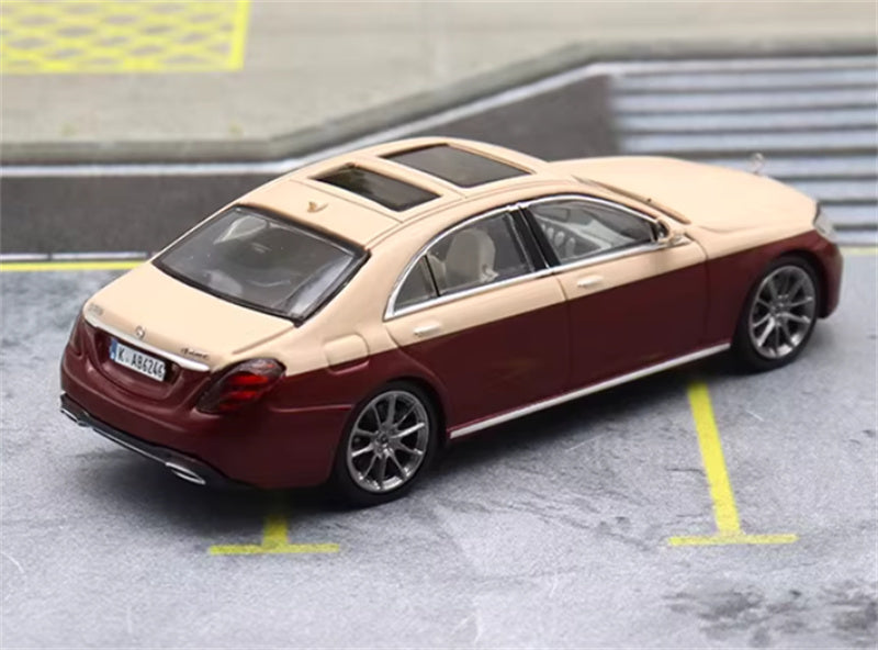 Master Mercedes Benz S-Class S450 W222 Red gold dual color 1:64 Car Pre-built Airliner Model Display view4