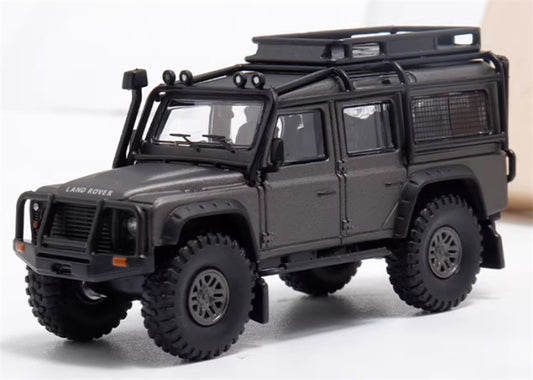 Master & Decode Land Rover Defender 110 4X4 modified gunmetal gray 1:64 Car Pre-built Airliner Model Display view1