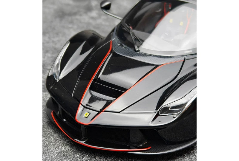 1:18 Ferrari LaFerrari  Black w/ red stripes- Silver Wheel BBR MODELS convertible version DIECAST Model