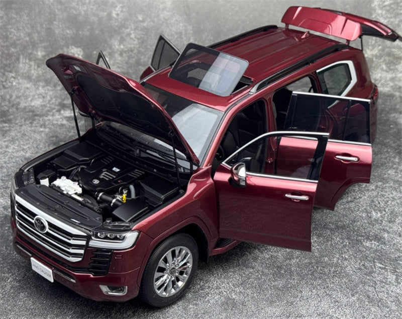 LCD-MODELS Toyota Land Cruiser LC300 ZX SUV red 1:18 Car Pre-built Model view8