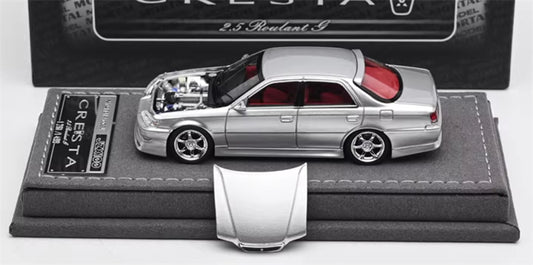 1:64 Toyota Cresta silver Mortal Model Limited Edition 1499PCS ONLY DIECAST Civil Car Model