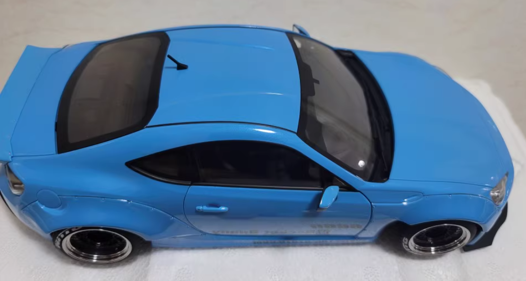 AUTOART Toyota 86 Rocket Bunny Blue Modified Edition 1:18 Car Pre-built Model view8