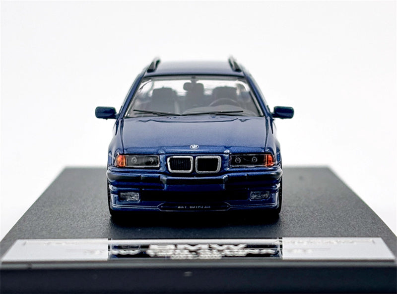 Mortal Third Generation BMW 3 Series E36 Alpina B8 Four-Door Wagon Pearl Blue Limited Edition 699PCS ONLY 1:64 Car Pre-built Model view6